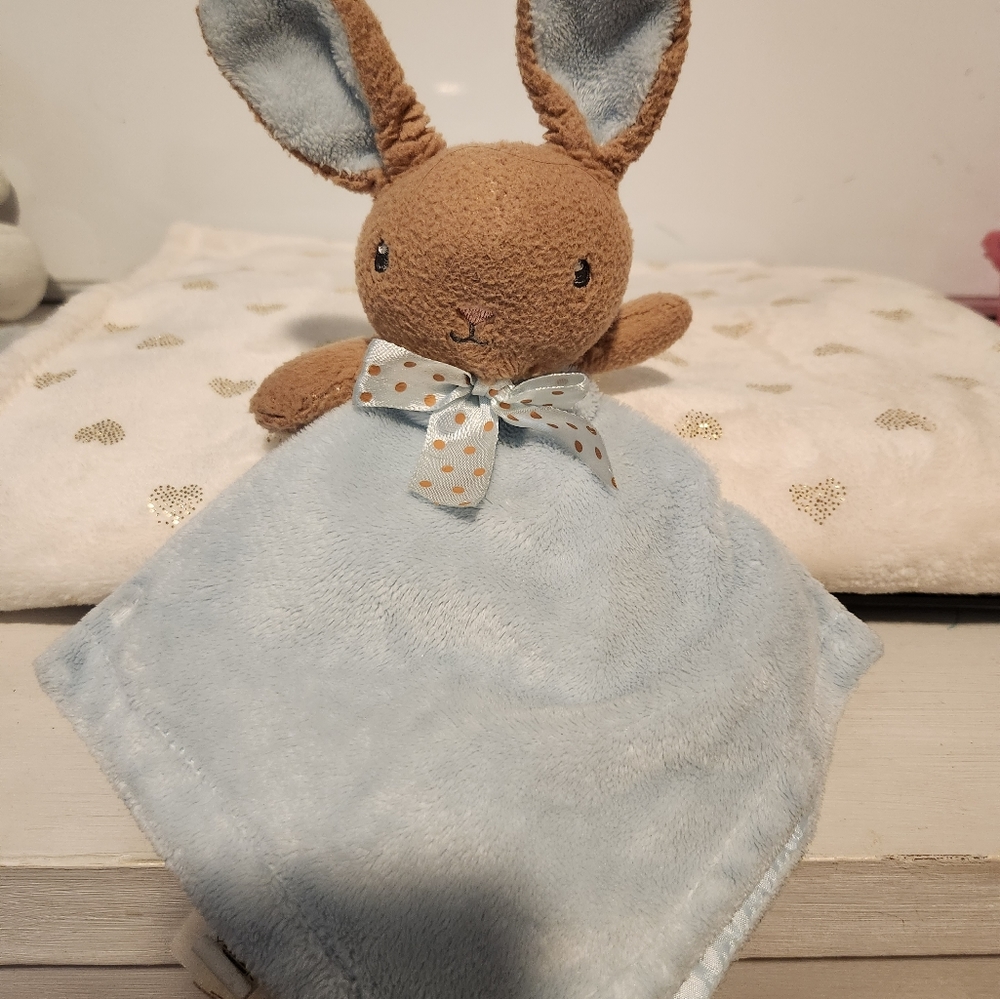 Dan Dee bunny rattle lovey security blanket.